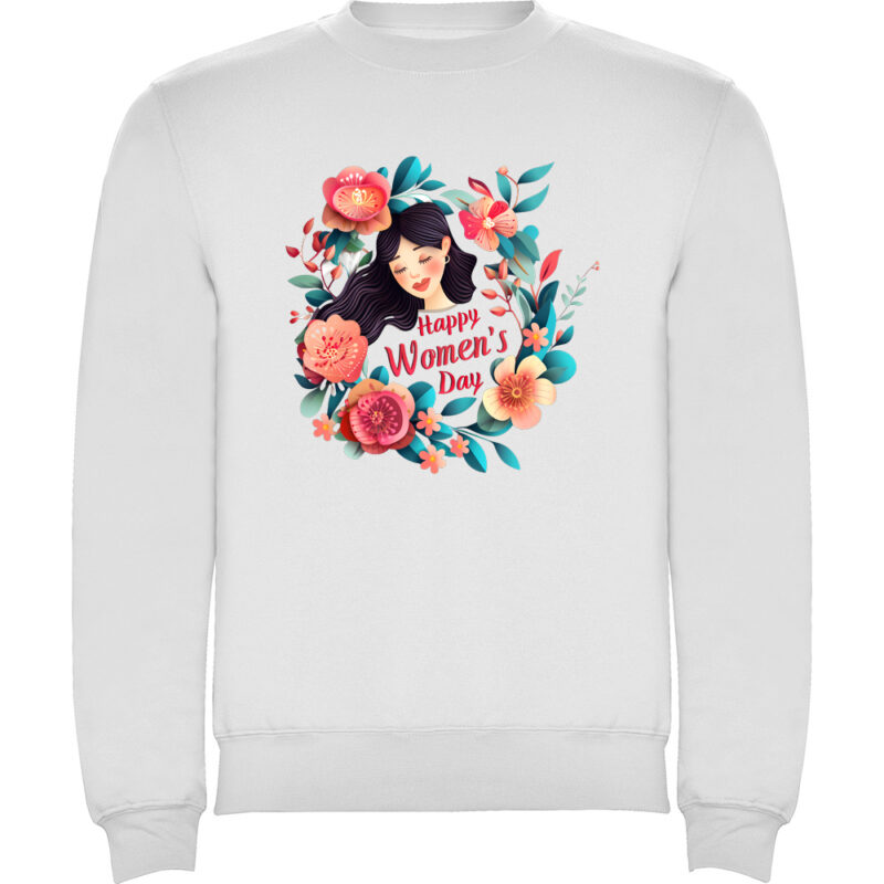 Pulover Happy Womens Day (model 3), Alb