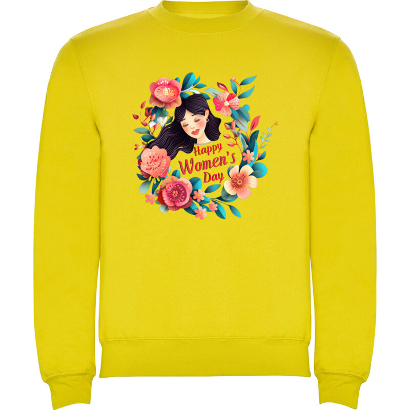 Pulover Happy Womens Day (model 3), Galben