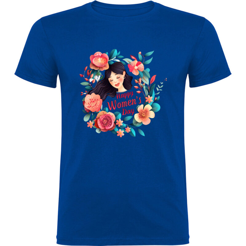 Tricou Happy Womens Day (model 3), Albastru