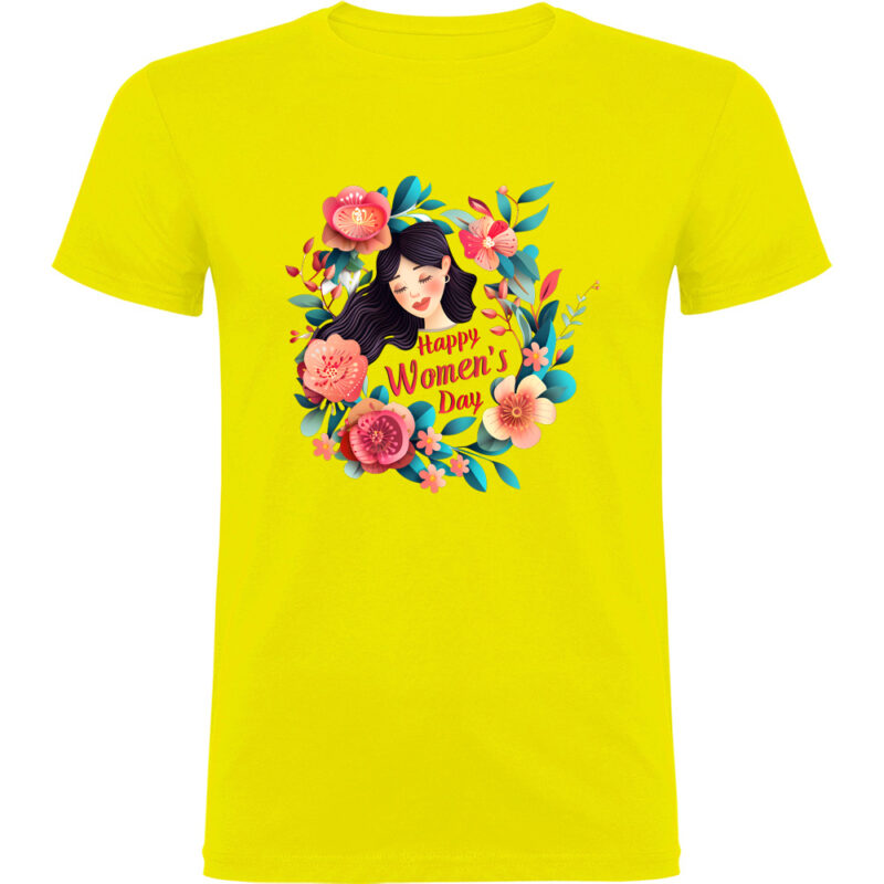 Tricou Happy Womens Day (model 3), Galben