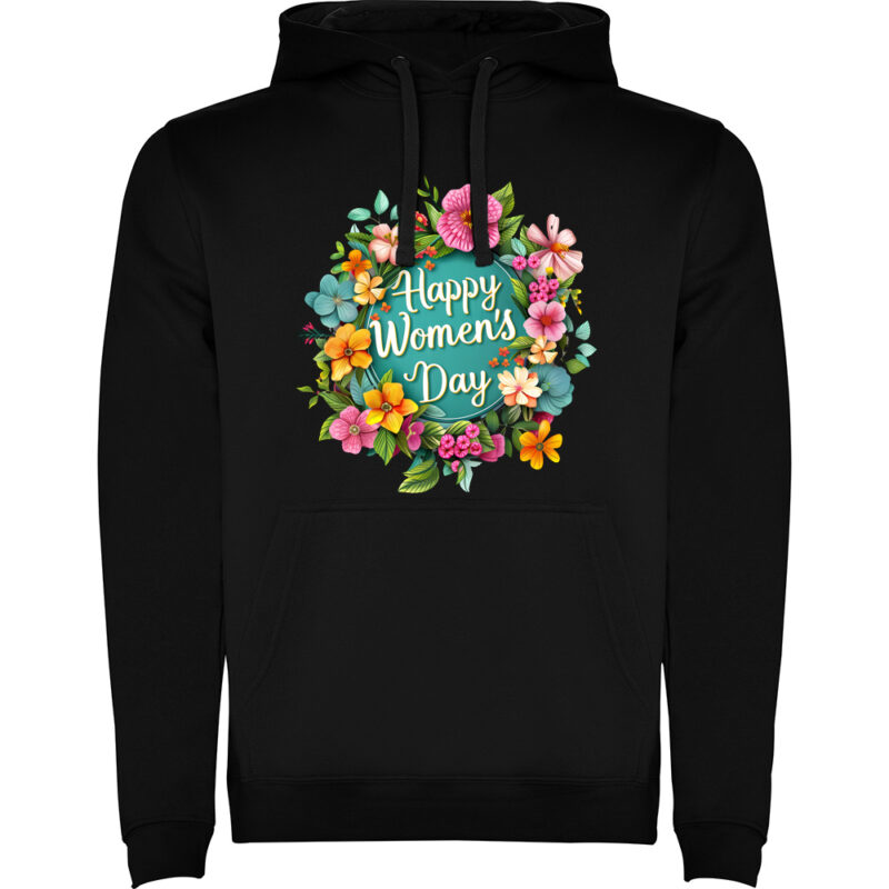 Hanorac Happy Womens Day (model 4), Negru