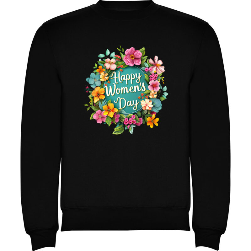 Pulover Happy Womens Day (model 4), Negru
