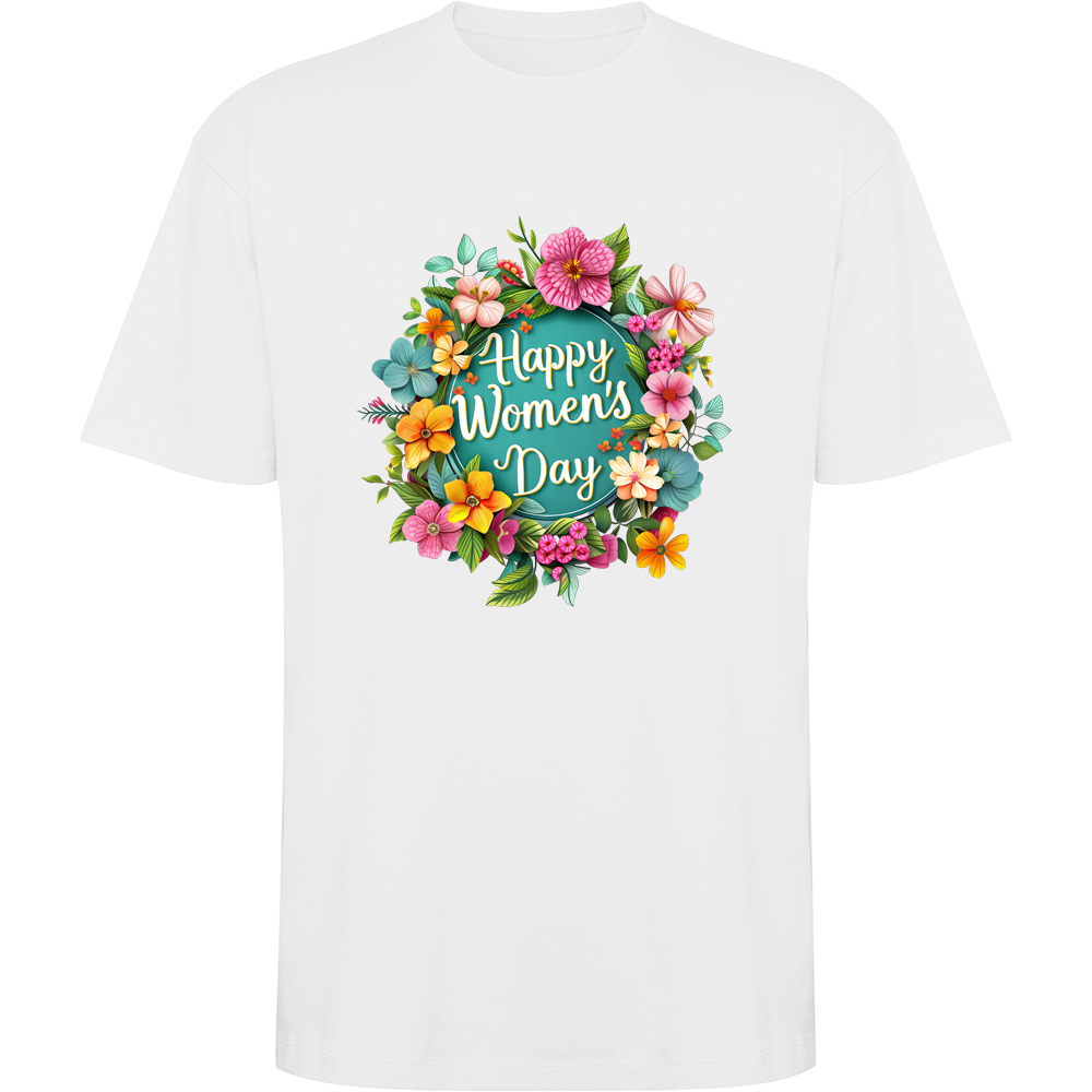 HAPPYWOMENSDAYMODEL4.TO_.WHT_.jpg Tricou oversize Happy Womens Day (model 4), Alb - imagine 1