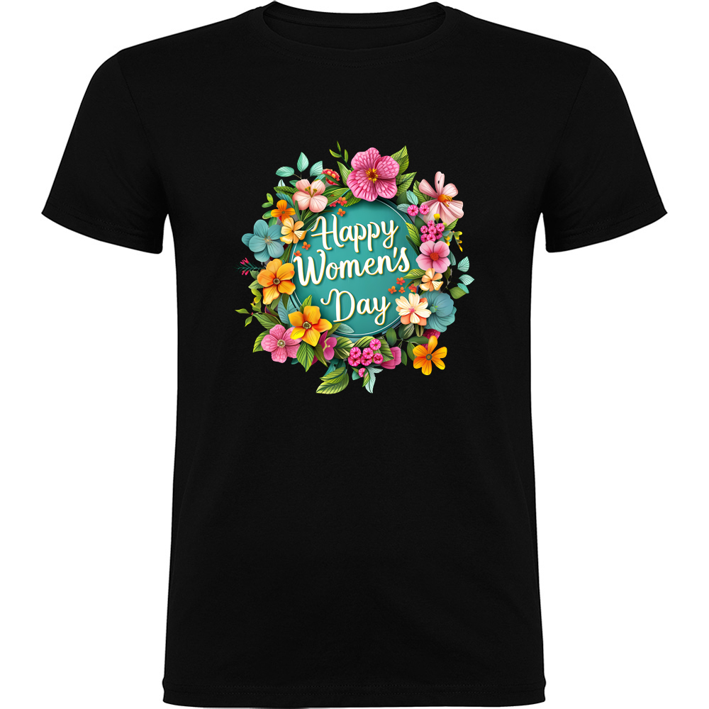 HAPPYWOMENSDAYMODEL4.TR_.BLK_.jpg Tricou Happy Womens Day (model 4), Negru - imagine 1