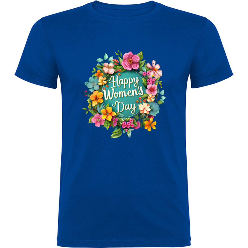 Tricou Happy Womens Day (model 4), Albastru