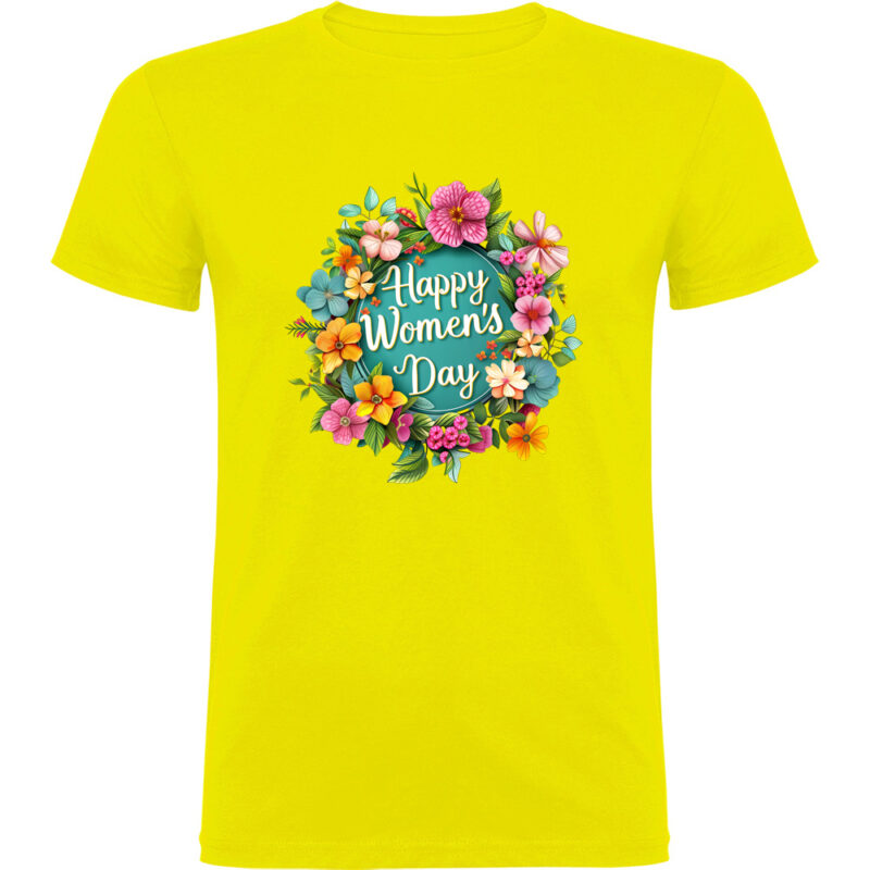 Tricou Happy Womens Day (model 4), Galben