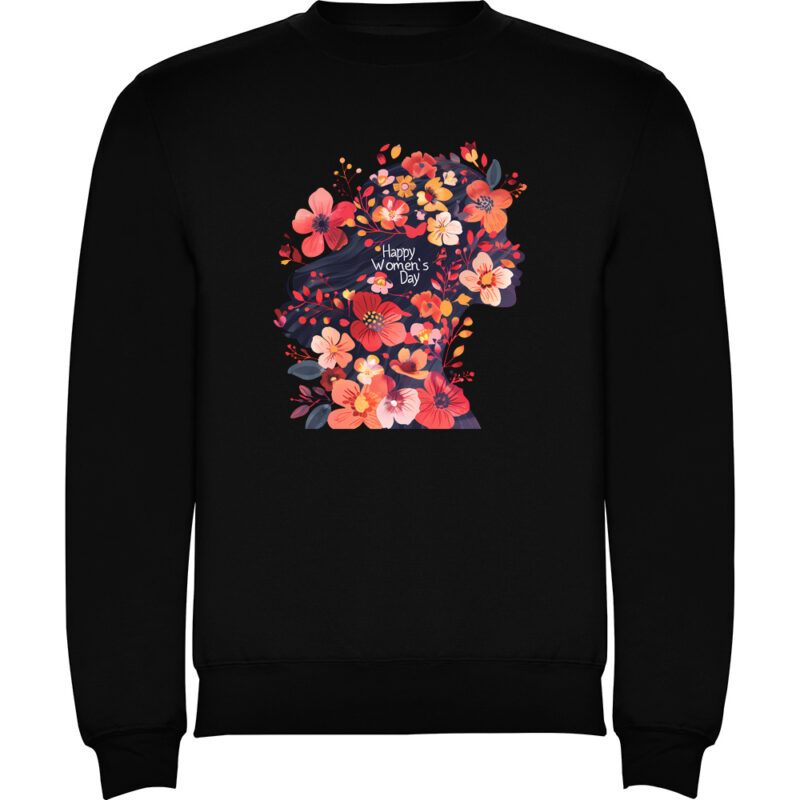 Pulover Happy Womens Day (model 5), Negru