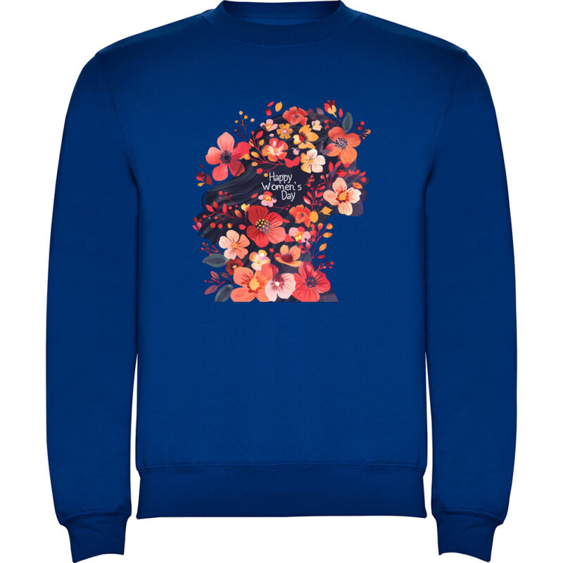 Pulover Happy Womens Day (model 5), Albastru