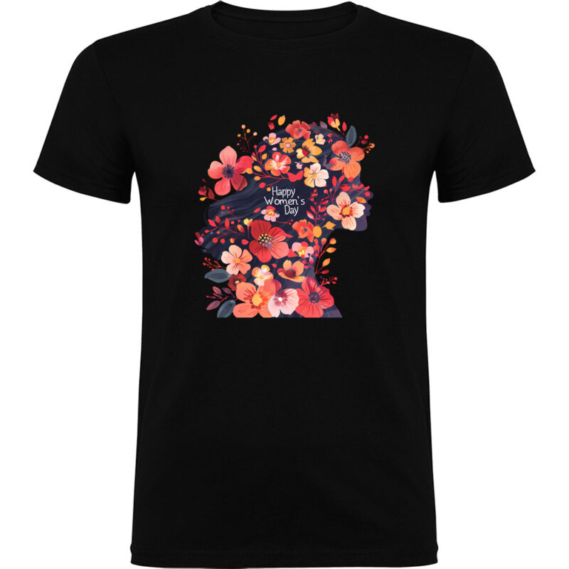 Tricou Happy Womens Day (model 5), Negru
