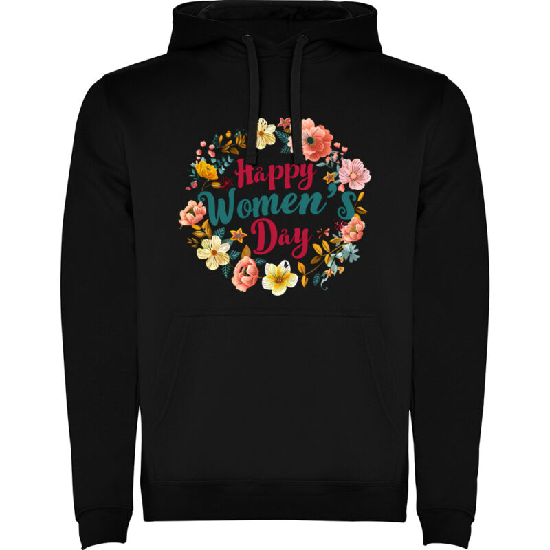 Hanorac Happy Womens Day (model 6), Negru
