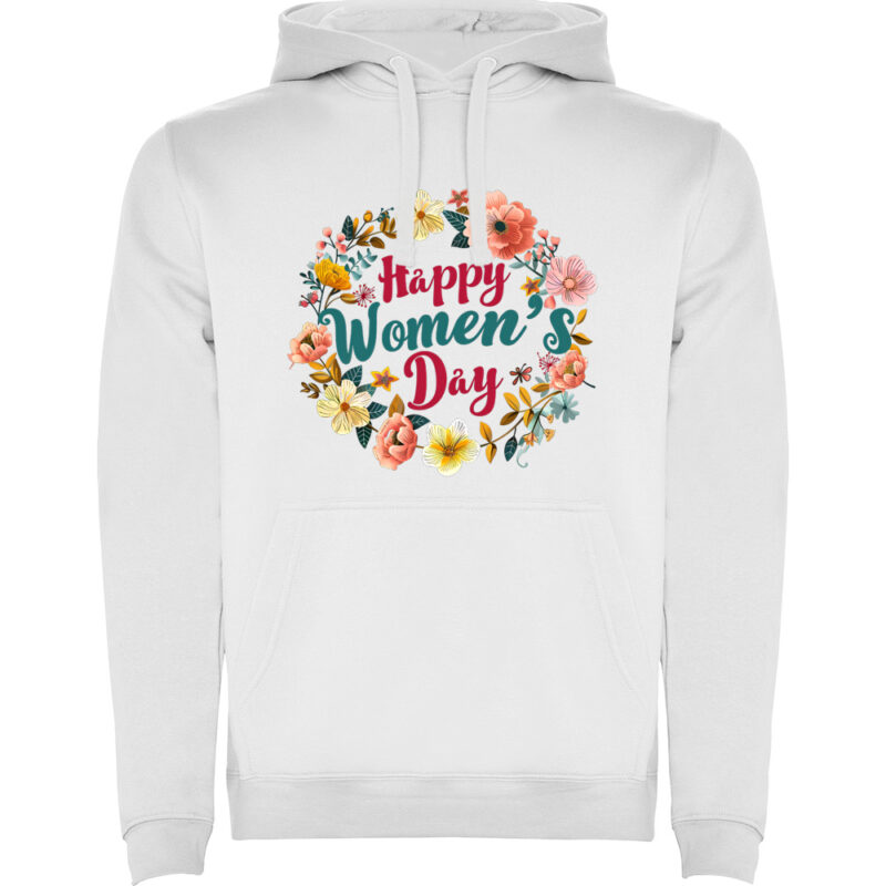 Hanorac Happy Womens Day (model 6), Alb