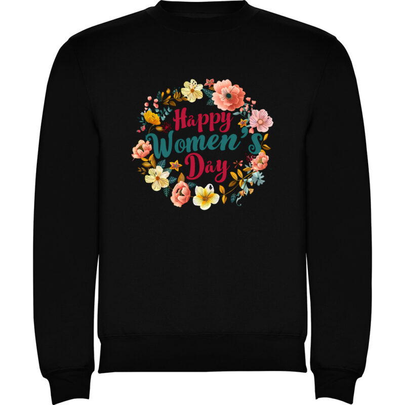 Pulover Happy Womens Day (model 6), Negru