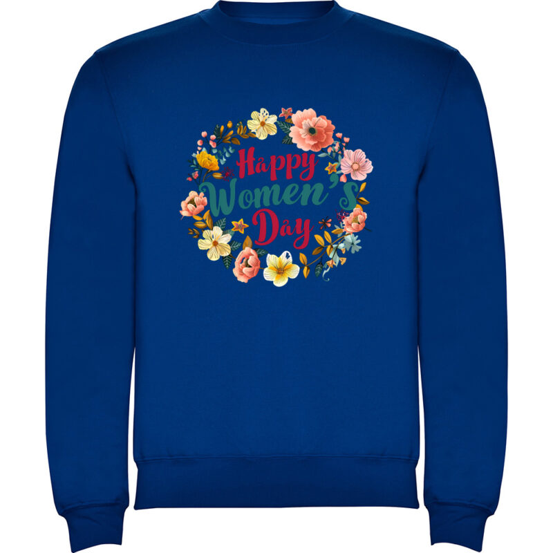 Pulover Happy Womens Day (model 6), Albastru