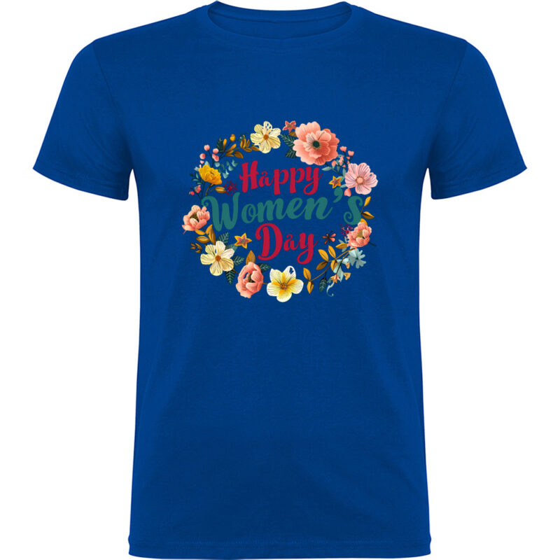 Tricou Happy Womens Day (model 6), Albastru