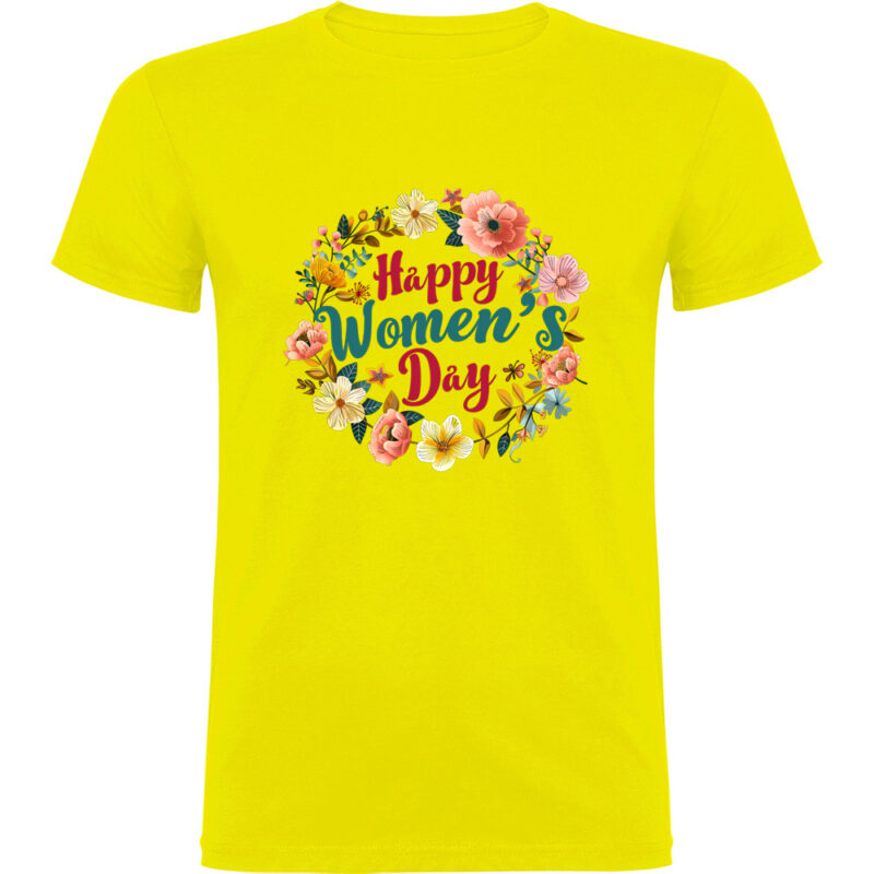 Tricou Happy Womens Day (model 6), Galben