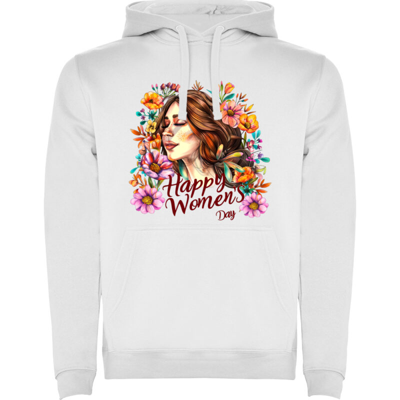 Hanorac Happy Womens Day (model 7), Alb