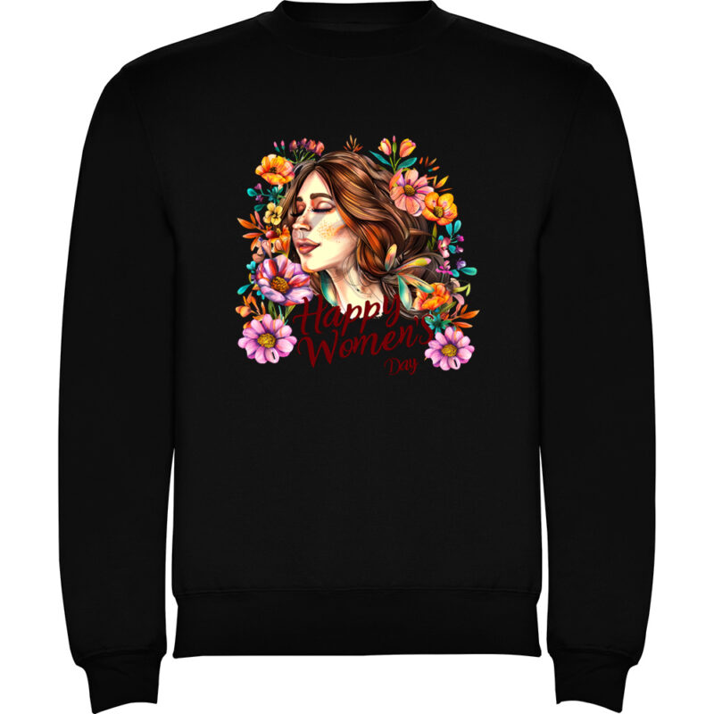 Pulover Happy Womens Day (model 7), Negru