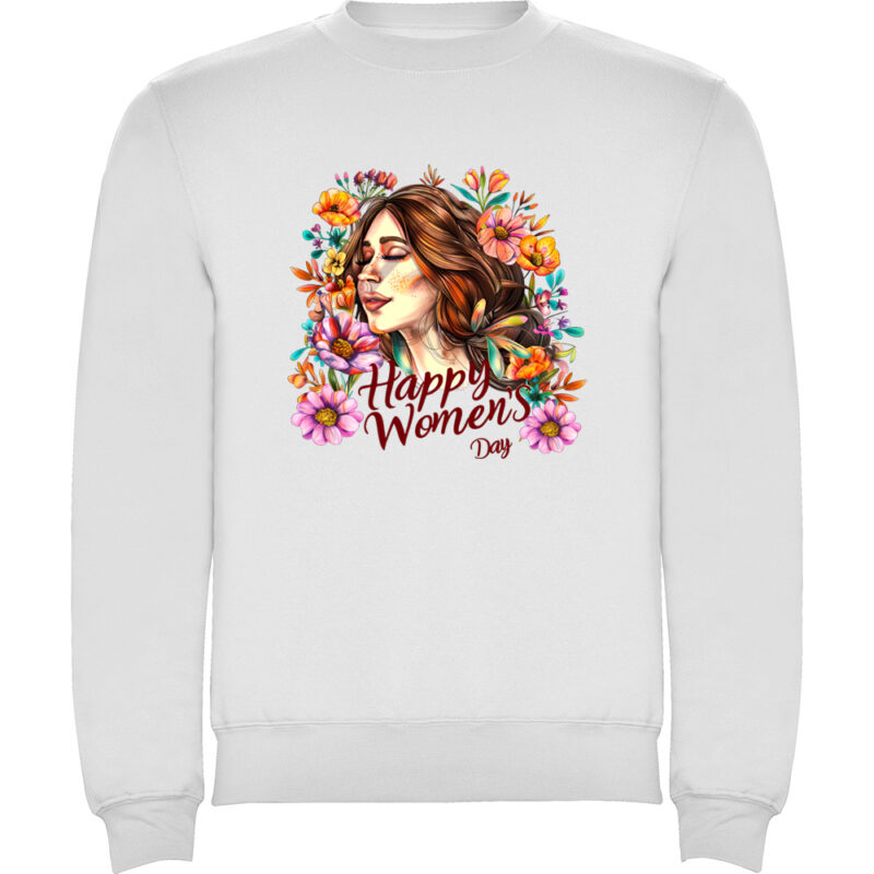 Pulover Happy Womens Day (model 7), Alb