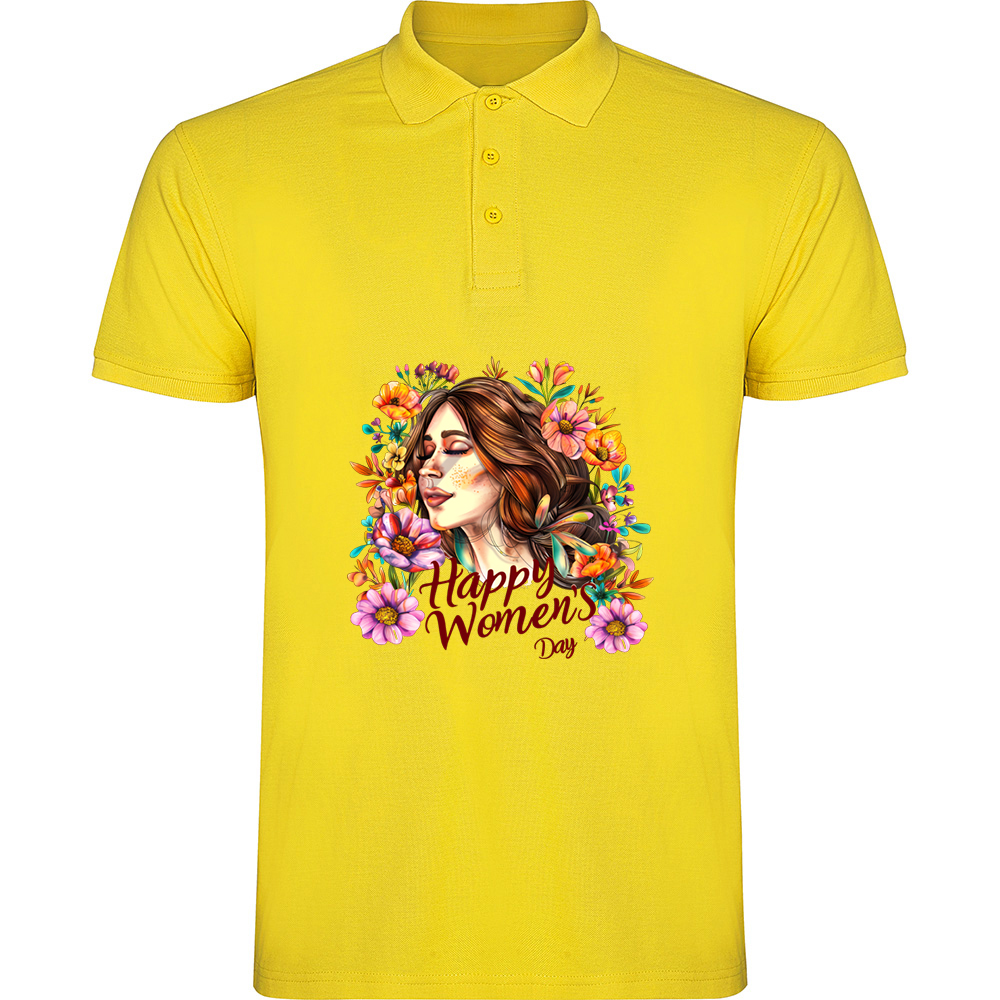 HAPPYWOMENSDAYMODEL7.TP_.YEL_.jpg Tricou polo Happy Womens Day (model 7), Galben - imagine 1