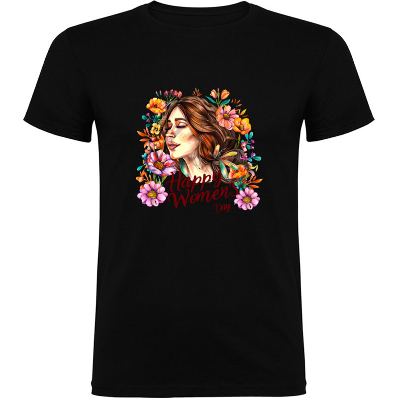 Tricou Happy Womens Day (model 7), Negru