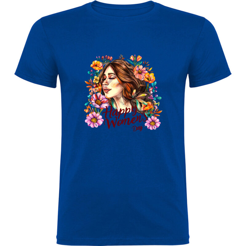 Tricou Happy Womens Day (model 7), Albastru