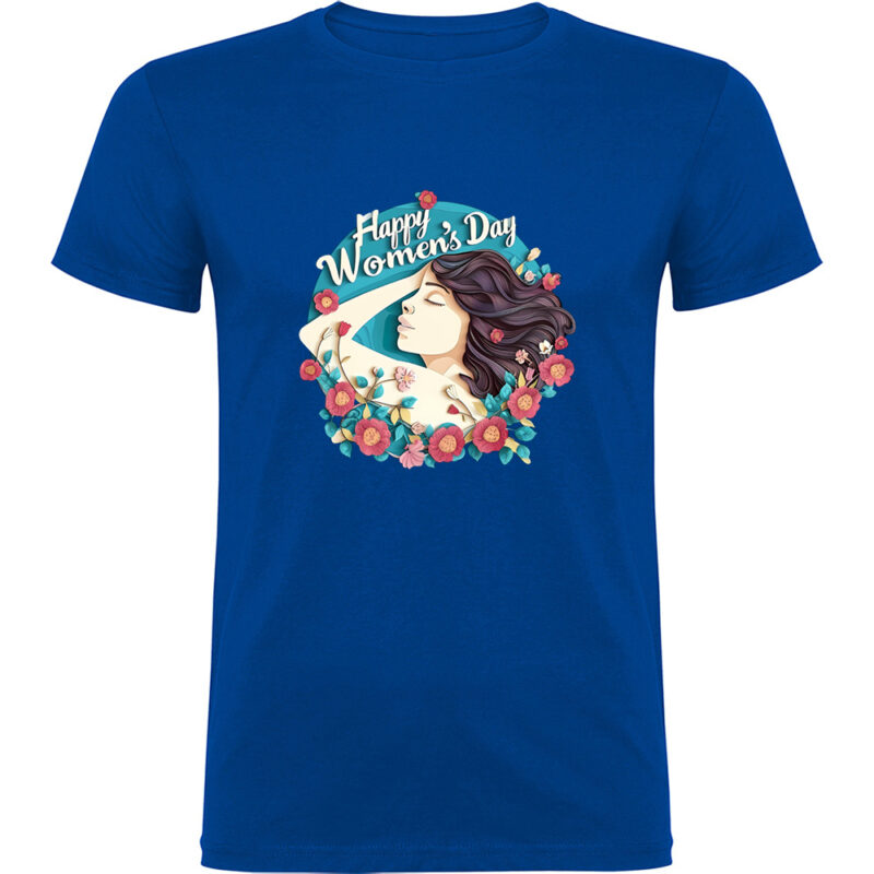 Tricou Happy Womens Day (model 8), Albastru
