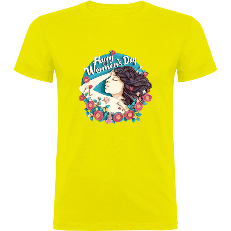 Tricou Happy Womens Day (model 8), Galben