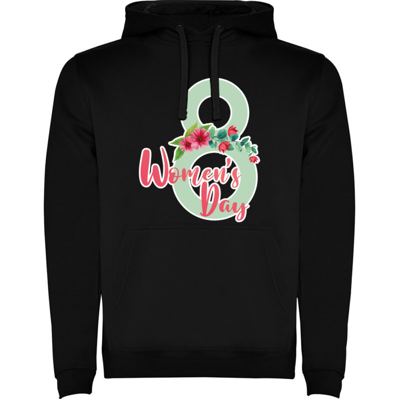 Hanorac Happy Womens Day (model 9), Negru
