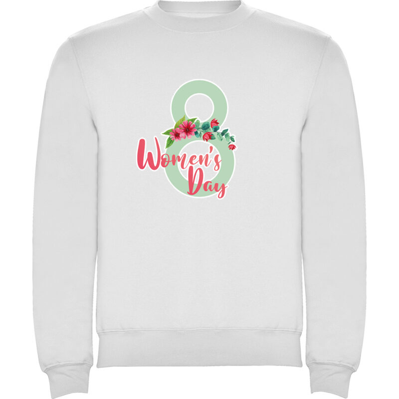 Pulover Happy Womens Day (model 9), Alb