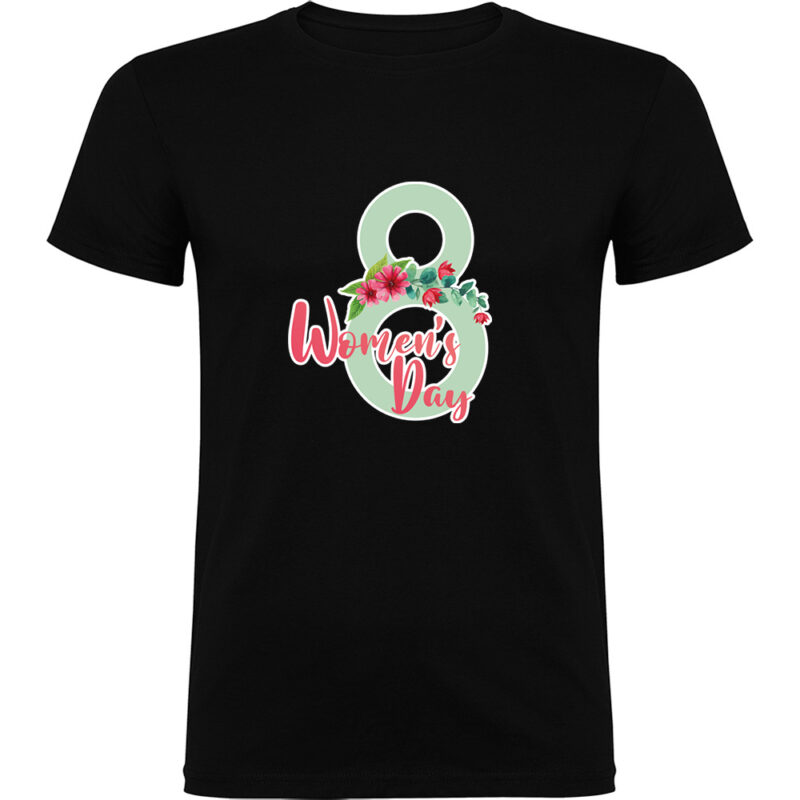 Tricou Happy Womens Day (model 9), Negru