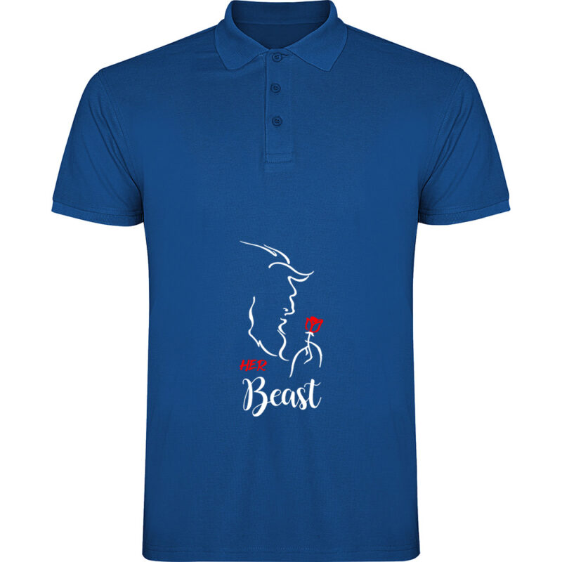 Tricou polo Her Beast, Albastru