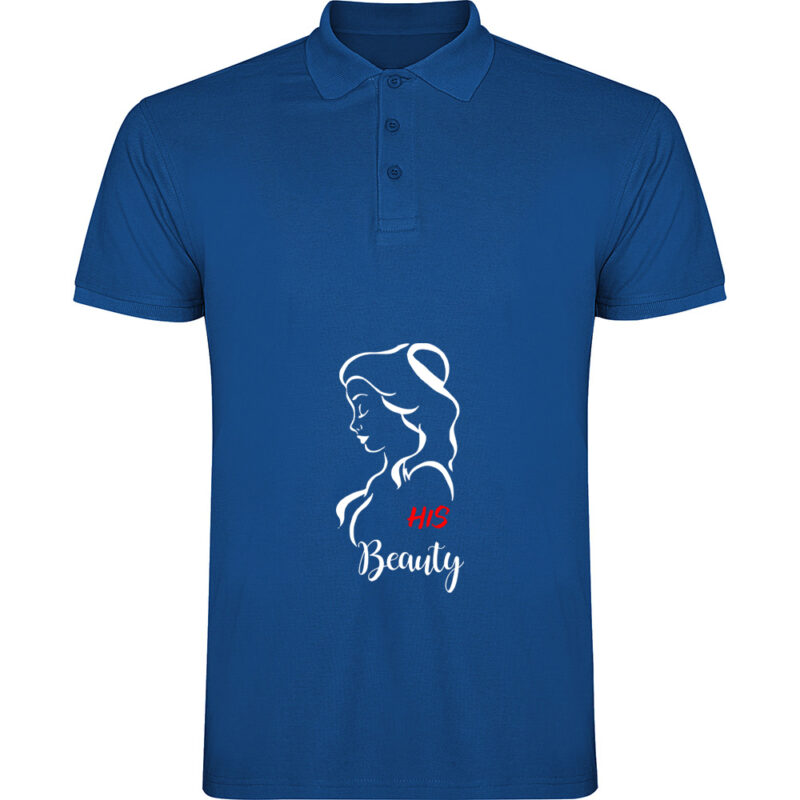 Tricou polo His Beauty, Albastru