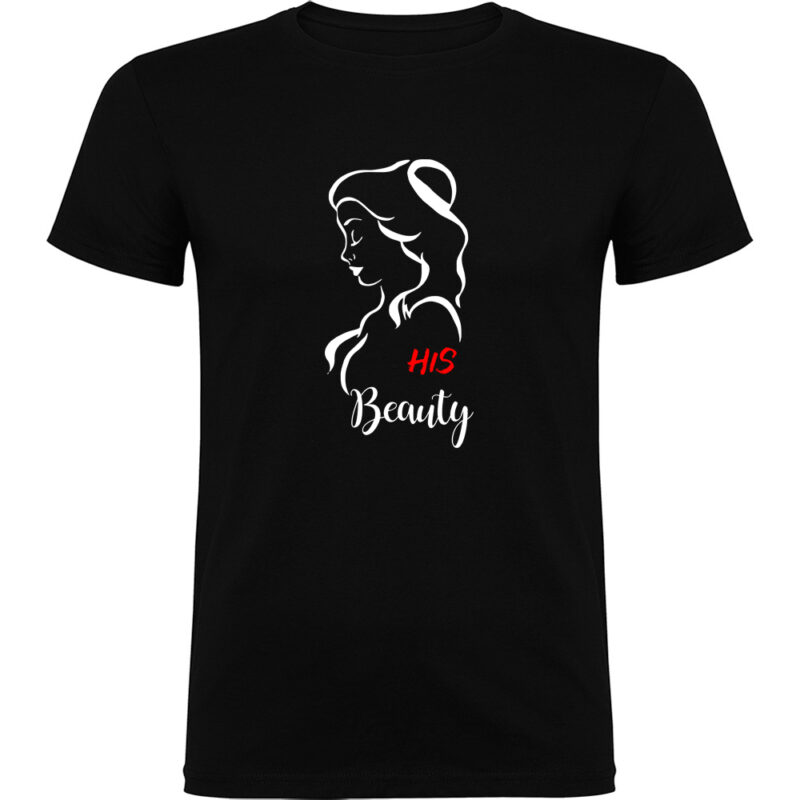 Tricou His Beauty, Negru