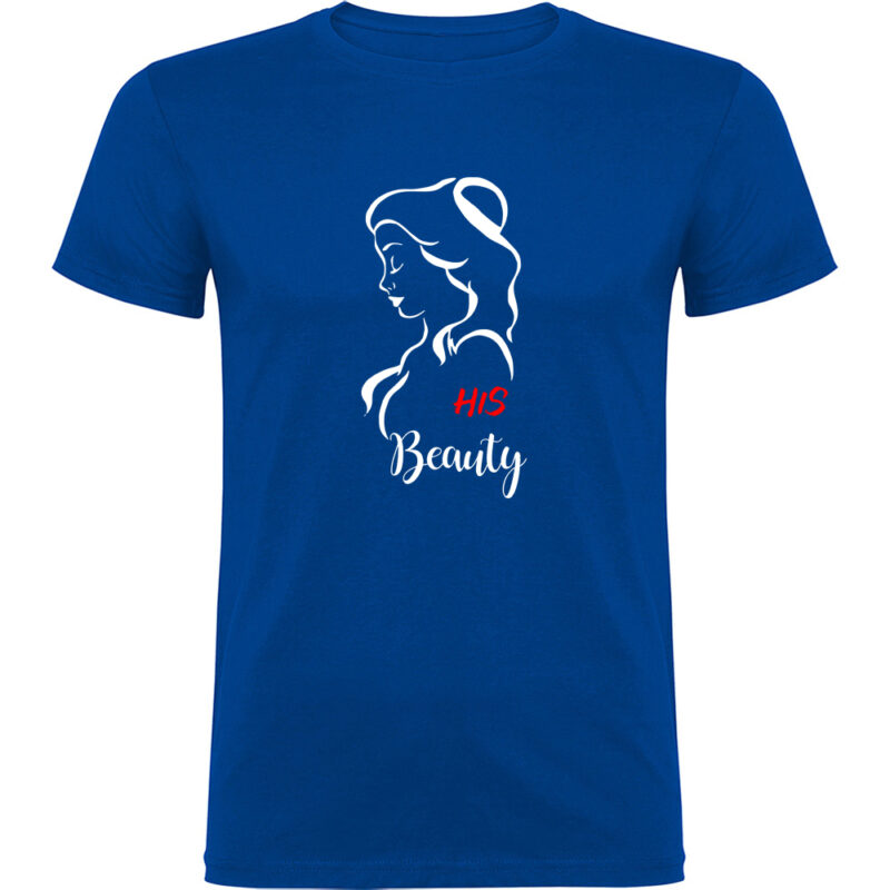 Tricou His Beauty, Albastru