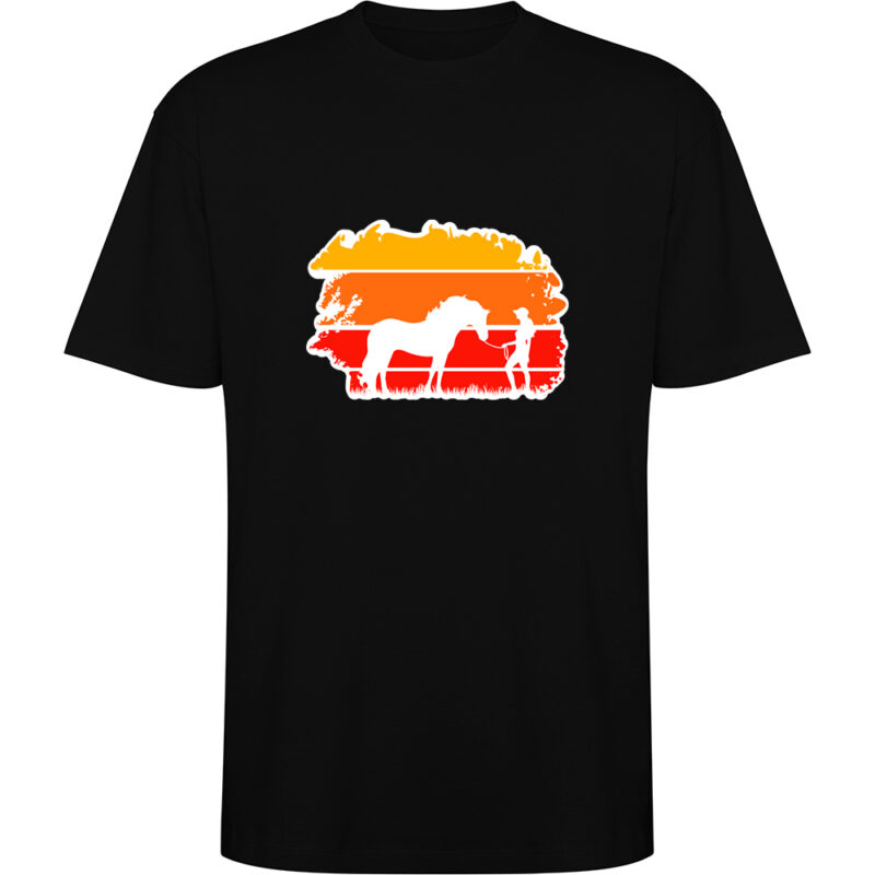 Tricou oversize Horse, Negru