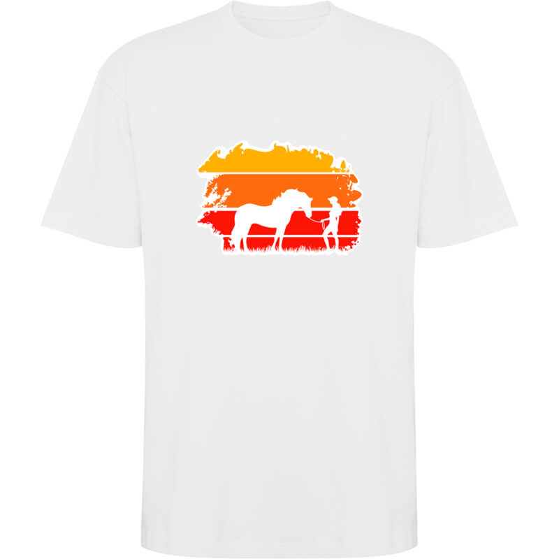 Tricou oversize Horse, Alb