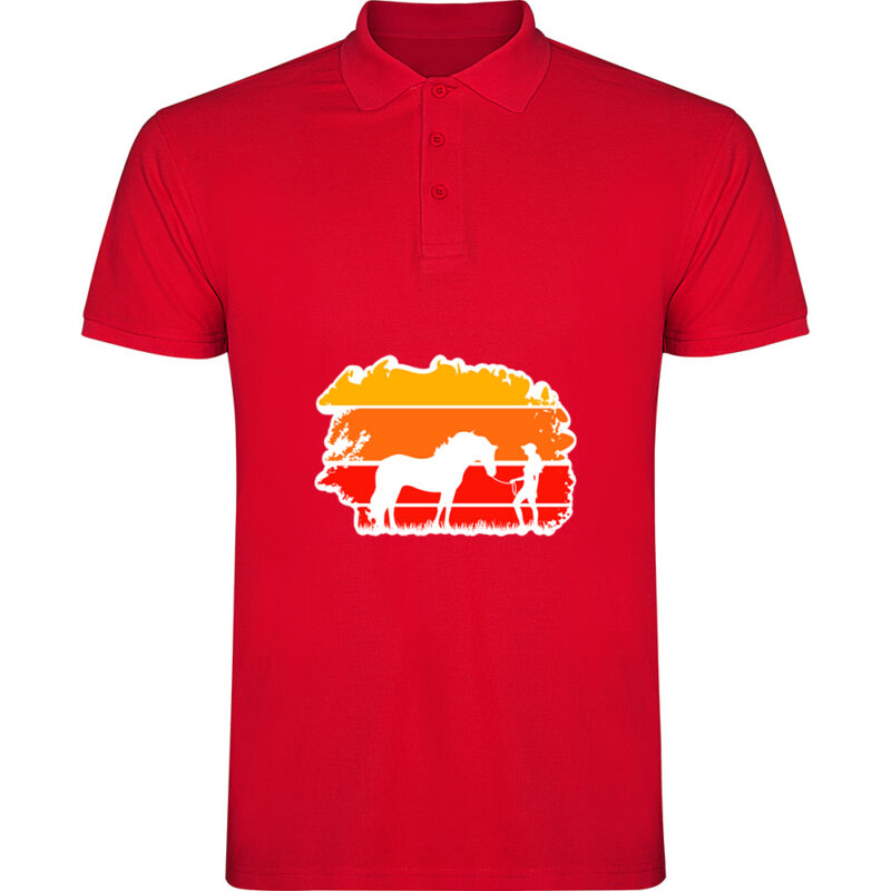 Tricou polo Horse, Roșu