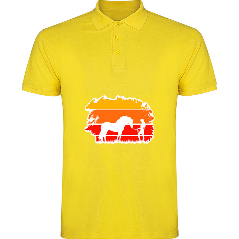 Tricou polo Horse, Galben
