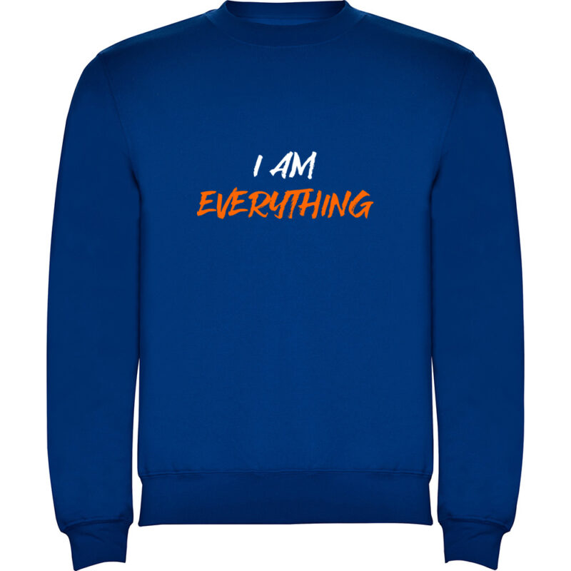 Pulover I am everything, Albastru