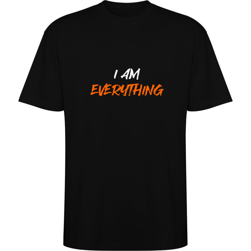 Tricou oversize I am everything, Negru