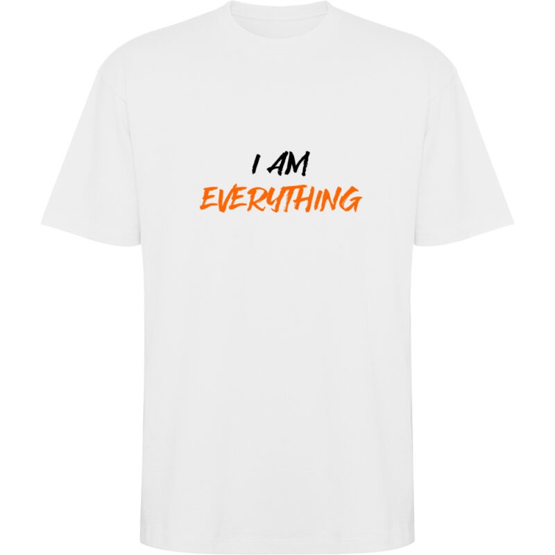 Tricou oversize I am everything, Alb