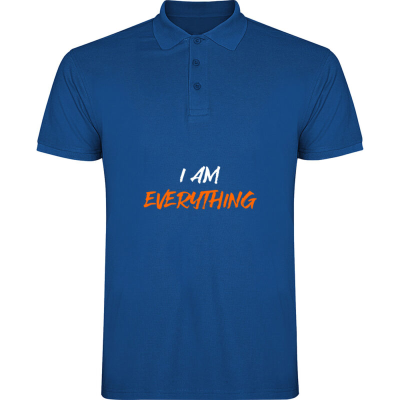 Tricou polo I am everything, Albastru
