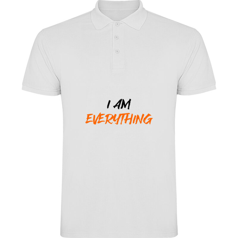 Tricou polo I am everything, Alb