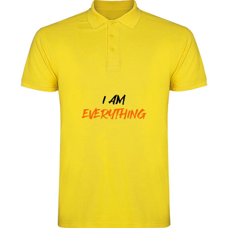 Tricou polo I am everything, Galben
