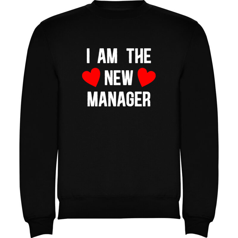 Pulover I am the new manager, Negru