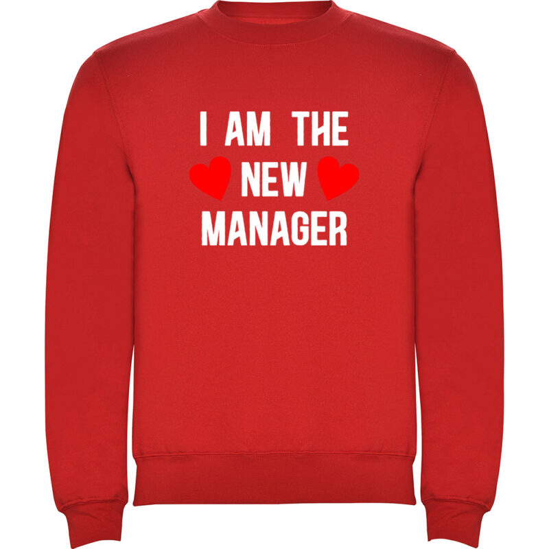Pulover I am the new manager, Roșu