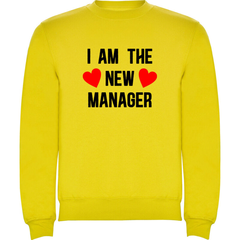 Pulover I am the new manager, Galben