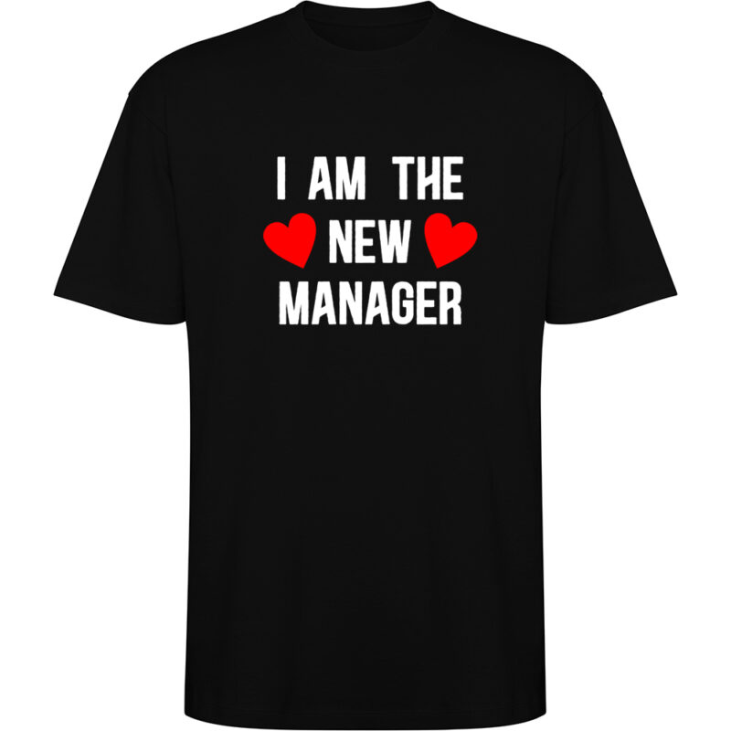 Tricou oversize I am the new manager, Negru