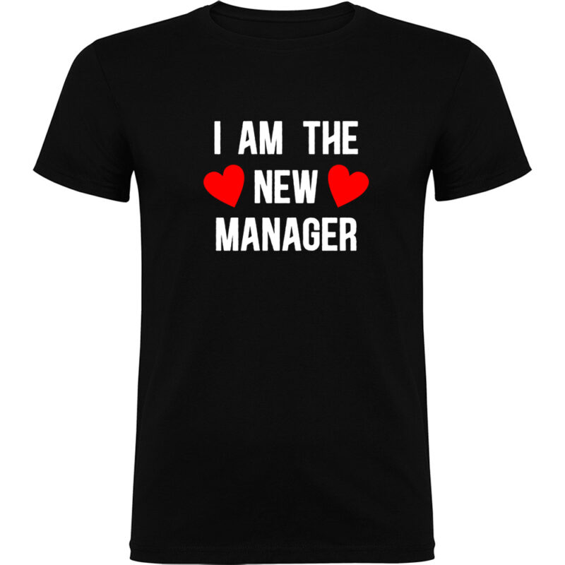 Tricou I am the new manager, Negru