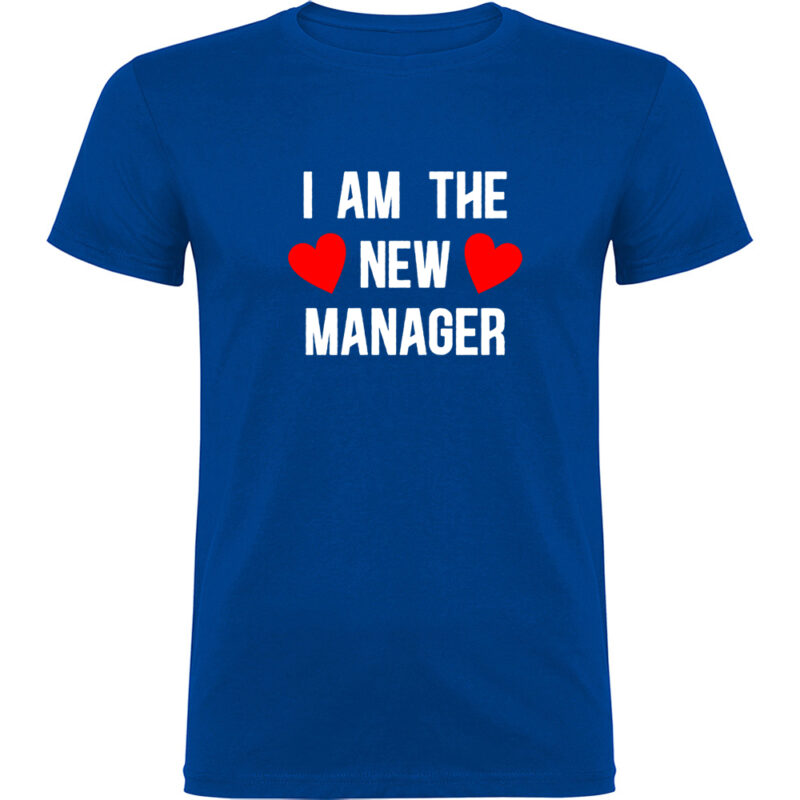 Tricou I am the new manager, Albastru